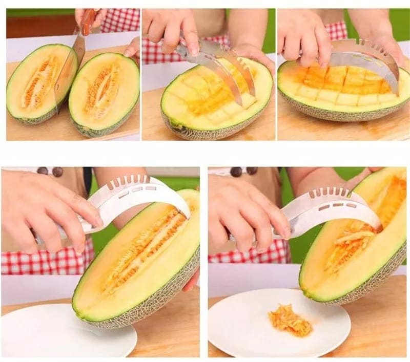 Stainless Steel Watermelon Slicer, Fruit Corer, Stainless Steel Fruit Cutter, Watermelon Knife Stainless Steel Watermelon Slicer, Fruit Corer, Stainless Steel Fruit Cutter, Watermelon Knife